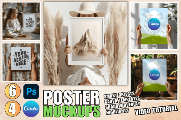 Download Canvas Mockup PSD Wall Art Mockup Canva - Wall art Collection