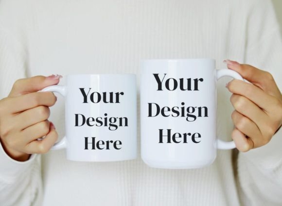 Download Two Size Girl Holding Coffee Mug Mockup - Coffee mug mockup Collection