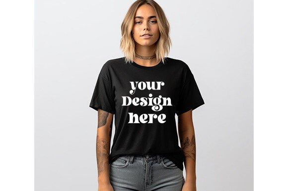 Download Comfort Colors C1717 Black Shirt Mockup - Premium Resources