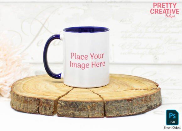 Download Navy Handle Single Mug Smart Mockup - Premium Resources
